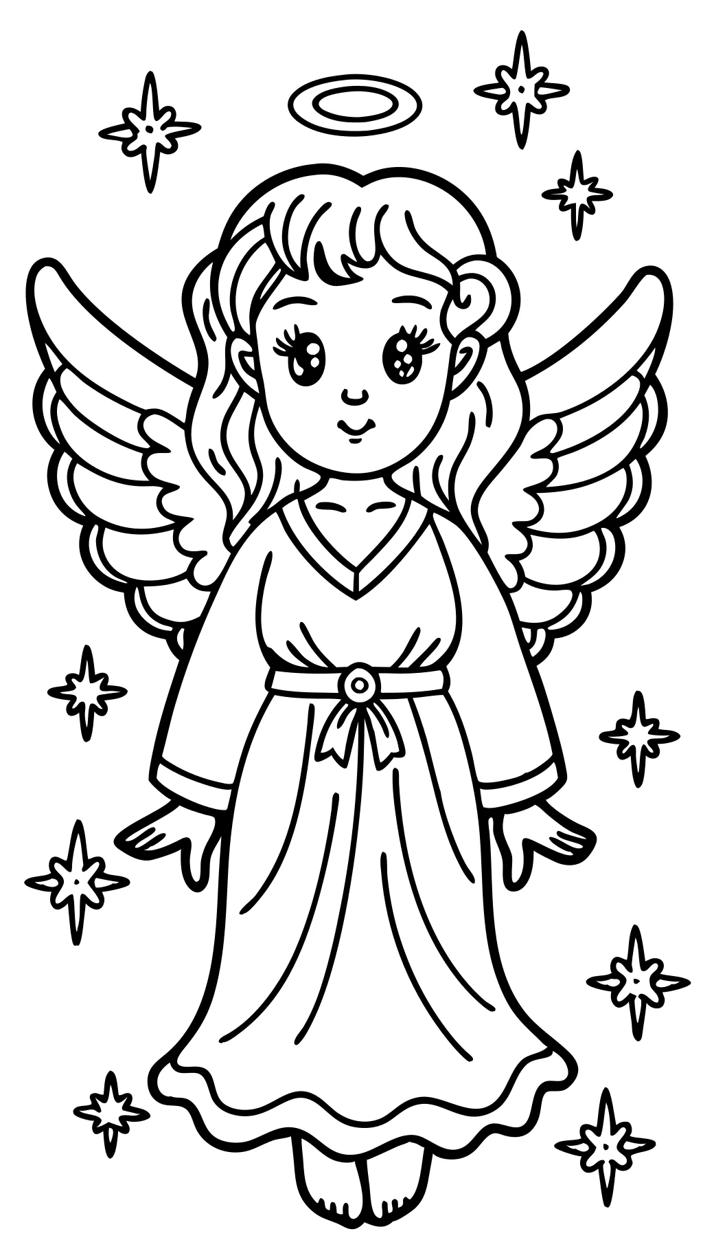 angel coloring book pages